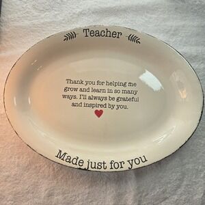 Teacher Appreciation Platter 10 Strawberry Street Oval Serving Dish Gift...